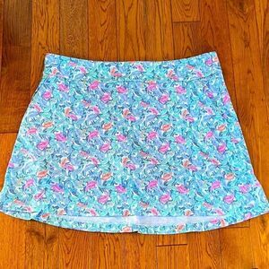 New with Tags Greg Norman Paisley Pull On Golf Tennis Athleisure Skort NWT